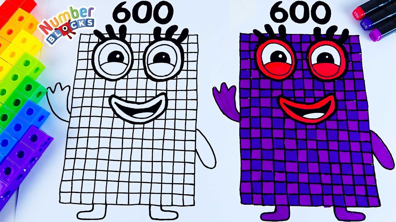 Numberblocks 600 (Numberblocks) How To Draw Numberblocks 600 | Let's Drawing & Coloring ...