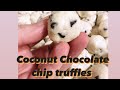 Easy no-bake Coconut chocolate chip truffles