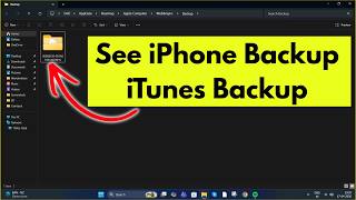 Where is iTunes backup Stored Windows 11 | iTunes Backup