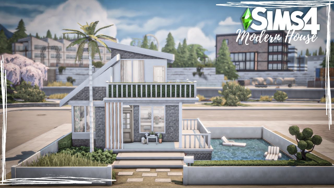 Sims 4 | Modern House Young Adult | Speed Build | Tutorial - YouTube