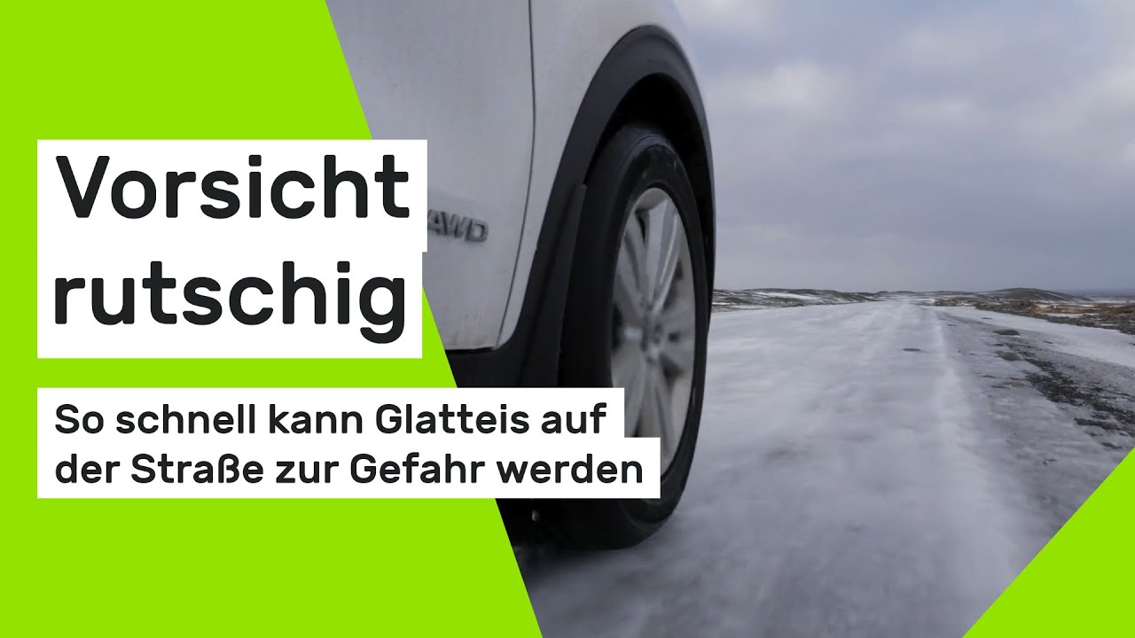 So schnell kann Glatteis auf der Straße zur Gefahr werden