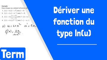 Comment dériver une fonction composée avec le logarithme ln(u) ?