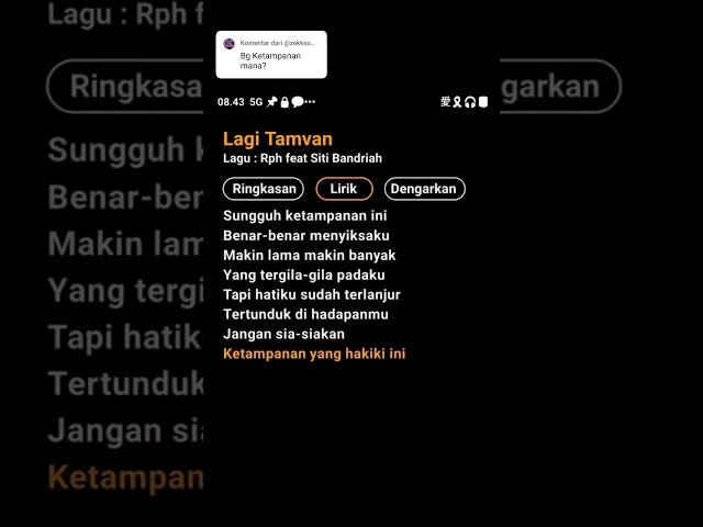 Lirik Lagu Lagi Tamvan - Rph feat Siti Badriah #fyp #liriklagu #lirikmusik #lirikgoogle #lagitamvan class=