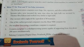 Computer class 6 chapter 1 true and false
