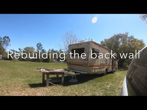 RV Repair | RV Remodel ~ Rebuilding the Rear Wall | RV Water Damage ...