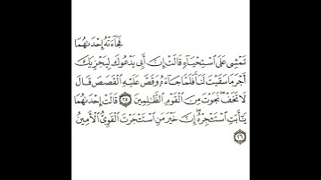 سورة القصص 9 القسم التاسع تكرار كيفي من .. فجاءته إحداهما تمشي على استحياء .. إلى .. القوي الأمين