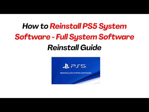 How to Reinstall PS5 System Software - Full System Software Reinstall Guide