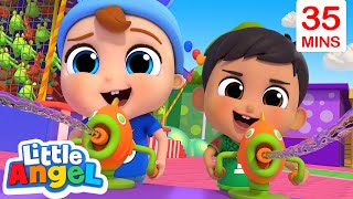 Baby John Carnival Competition vs Manny | Little Angel Kids Songs & Nursery Rhymes