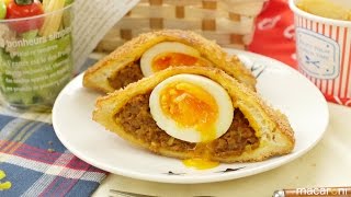 まるでUFOみたい！ 食パンを 使った 半熟卵の カレー パン のレシピ 作り方