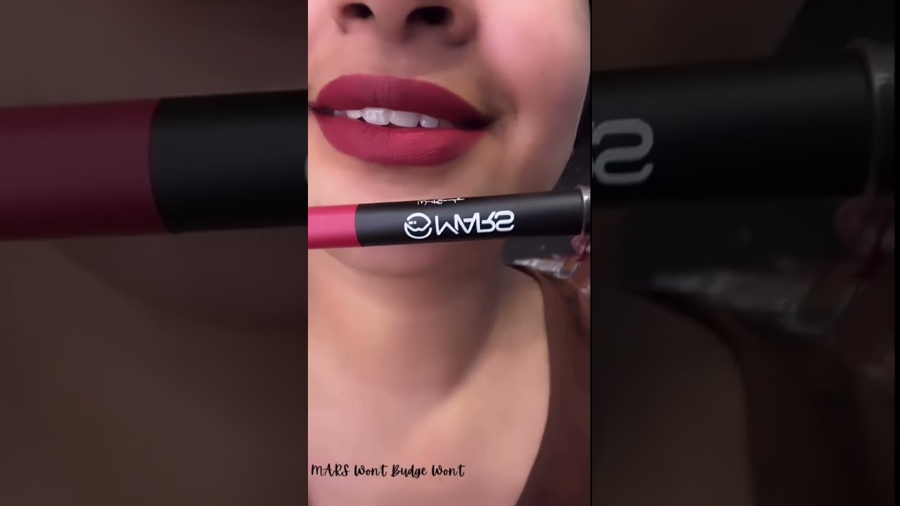 MARS Lip Crayon review 🩷🤎✨✨#mars #lipstick #shortvideo #youtubeshorts #youtube #nykaa #shorts