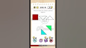 Brain Test level 115 ( Find a frame for these colored objects. )