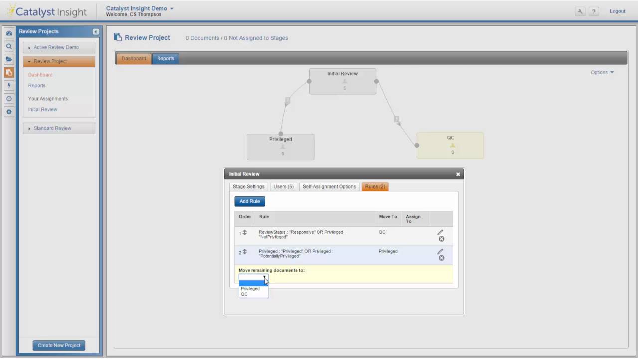 Catalyst Insight Tutorial Review Projects Administration YouTube