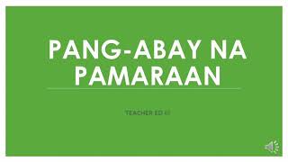 PANG-ABAY NA PAMARAAN - GRADE 4 (MELC)