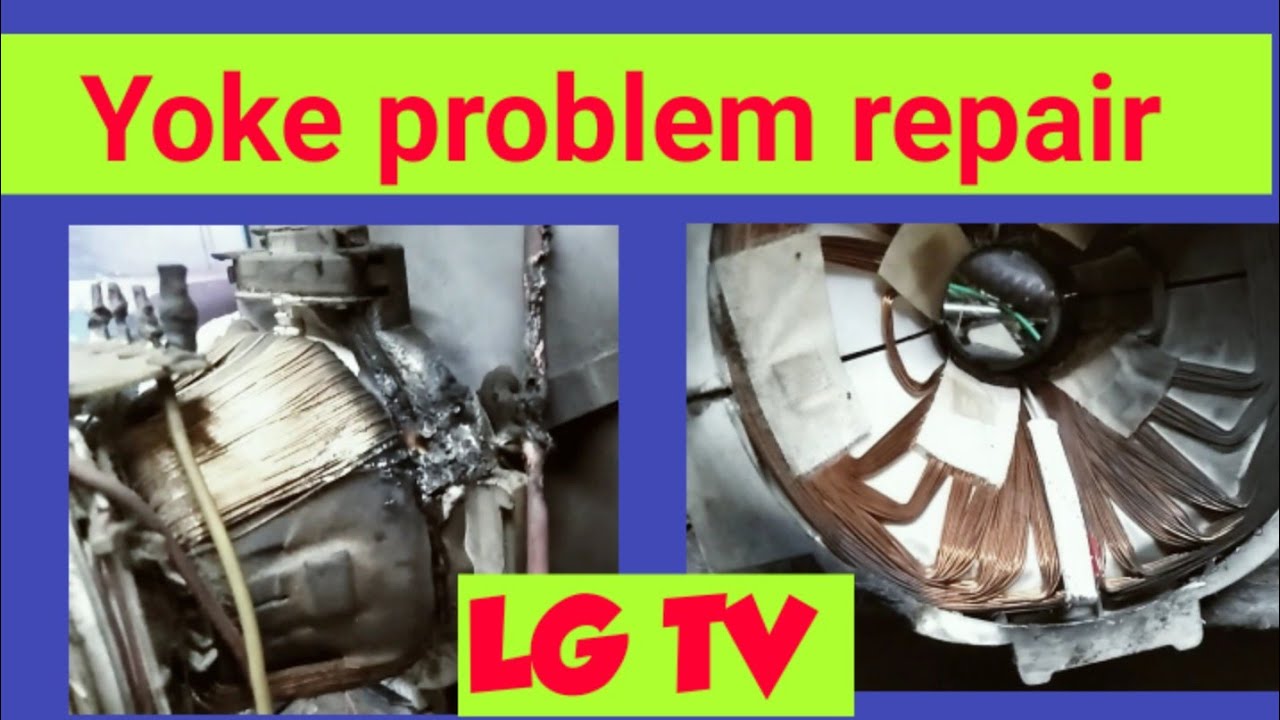 Lg TV Yoke coli problem repair. How to change crt tv yoke coil. YouTube