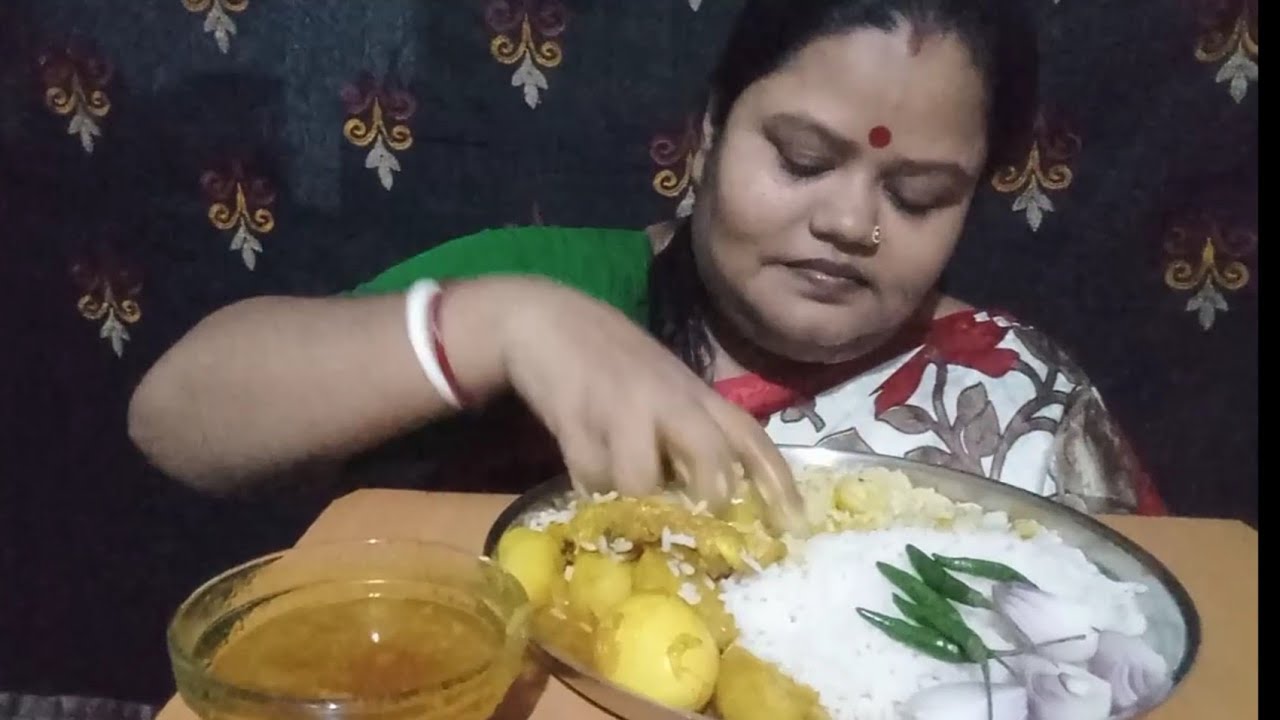 Eating Show Rice Egg Curry Simple Menu happy eating bengali YouTube Eating show rice egg curry simple menu happy eating bengali youtube