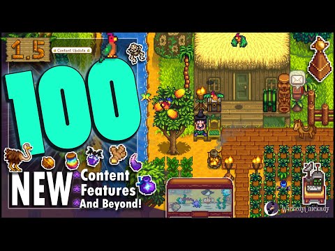 100 नई सामग्री, सुविधाएँ और शोकेस से परे | Stardew Valley 1.5 अद्यतन | नई खोज | नया संसार