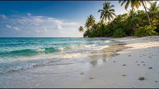 🌴 Tropical Beach Waves Crashing on Sandy Shore | White Noise for Sleep, Meditation & Relaxation