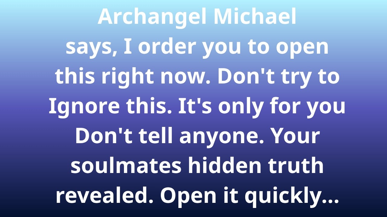 ARCHANGEL MICHAEL SAYS, I - YouTube