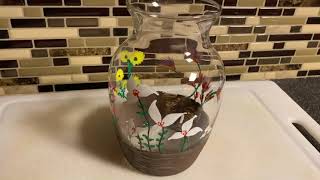 DIY HAND PAINTED FLOWER VASE ACRYLIC PAINT PENS