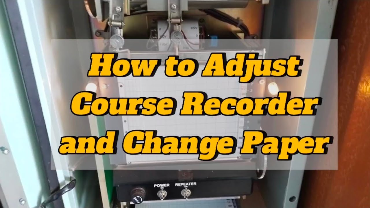How to Adjust Course Recorder and Change Paper