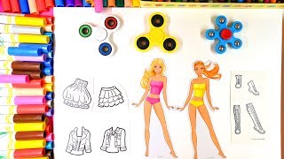 coloring skirts jackets and boots coloring pages for barbies clothing with fidget spinners screenshot 5