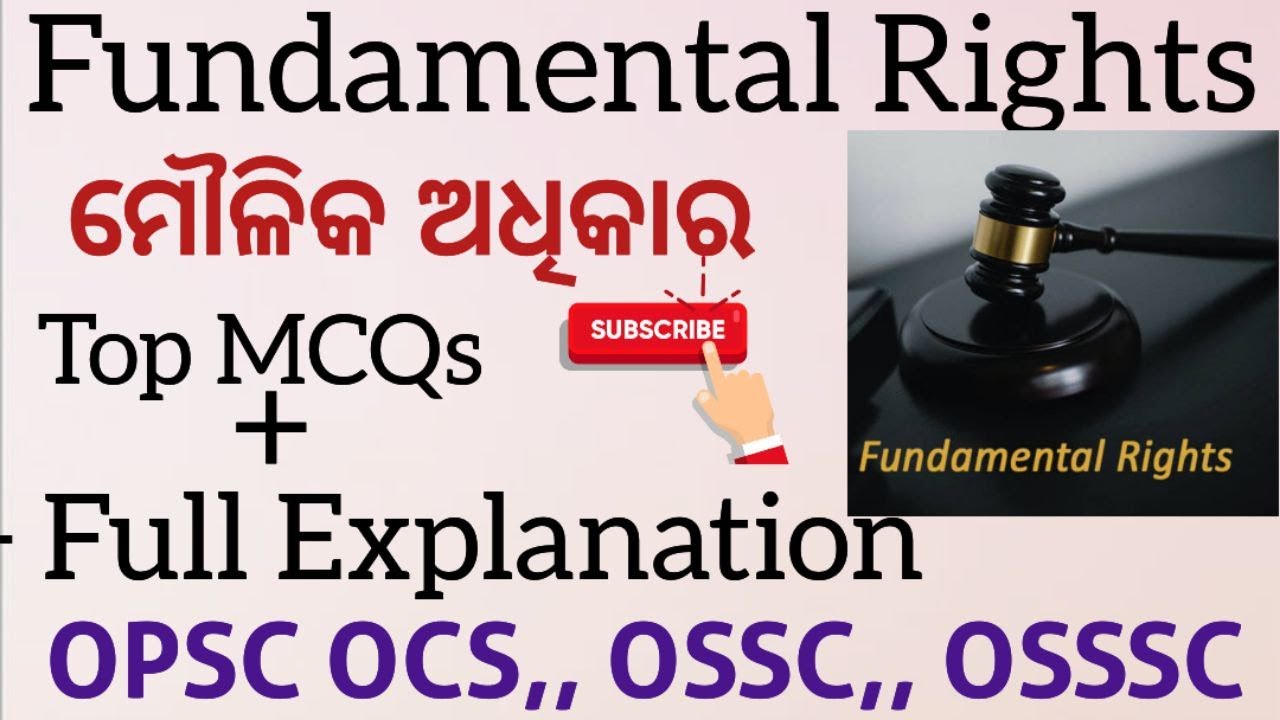 Fundamental rights top mcqs indian polity opsc ossc osssc youtube