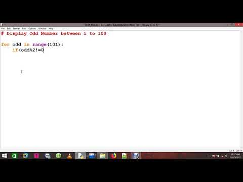 Loop example program Display Odd number