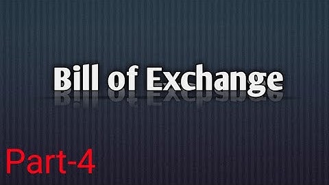 Bill of Exchange Part-4 || Accountancy Class 11||