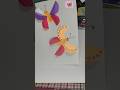 Easy craft ideas | 3D Pop-Up Paper Butterfly Art – Creative Kids Craft Idea #shorts #asmr