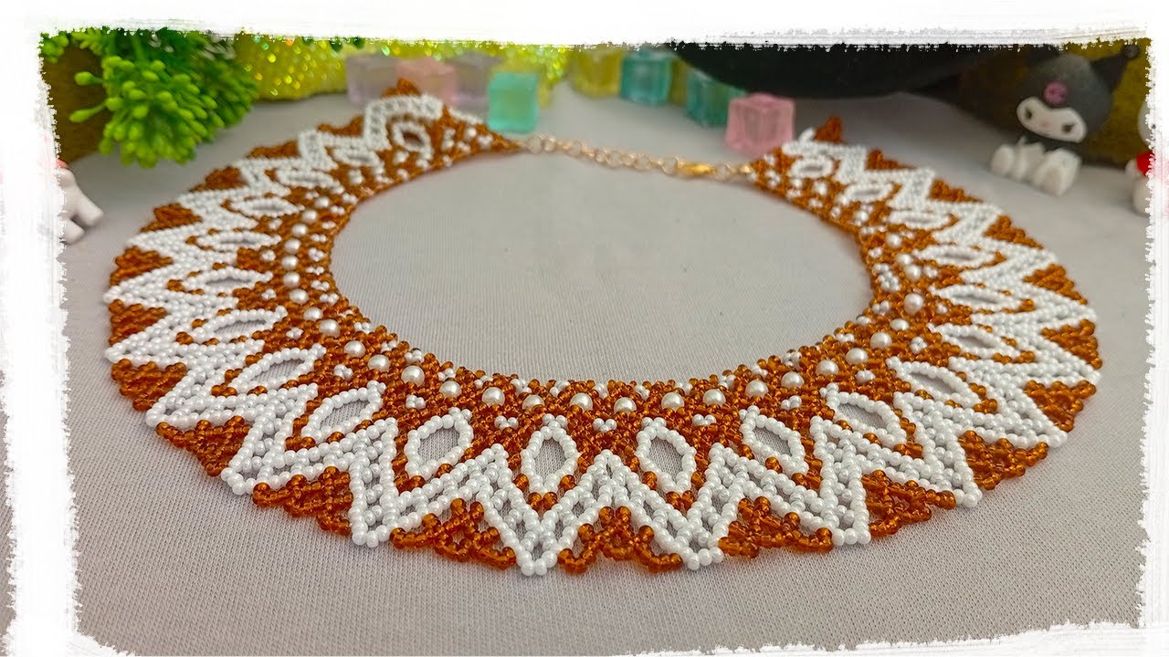 DIY Широкое колье из бисера – просто и стильно!