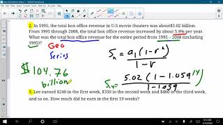 Sequences and Series Word Problems Practice Video