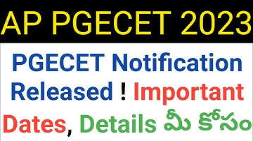 ap pgecet 2023 notification and apply date and exam fee details in telugu