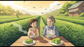 Among the Green Rows 🍃 | Matcha Cake in a Ghibli Dream | Cozy Tea Garden ASMR