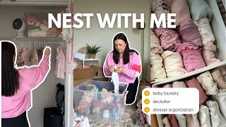 NEST WITH ME | baby laundry, nursery organization & decluttering