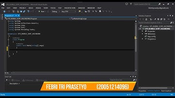 Program Bubble Sort Secara Ascending || Febri Tri Prasetyo