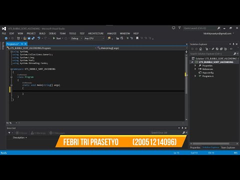 Program Bubble Sort Secara Ascending || Febri Tri Prasetyo