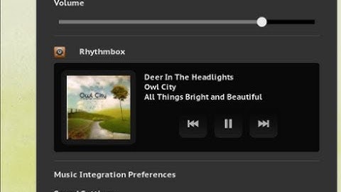 Music Panel Interface - Gnome 3 (Ubuntu 11.10)