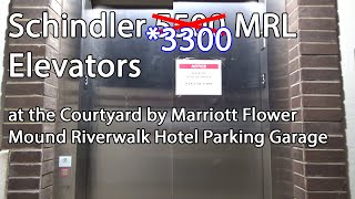 Schindler 3300 Elevators at the Courtyard by Marriott Flower Mound Riverwalk Hotel Parking Garage