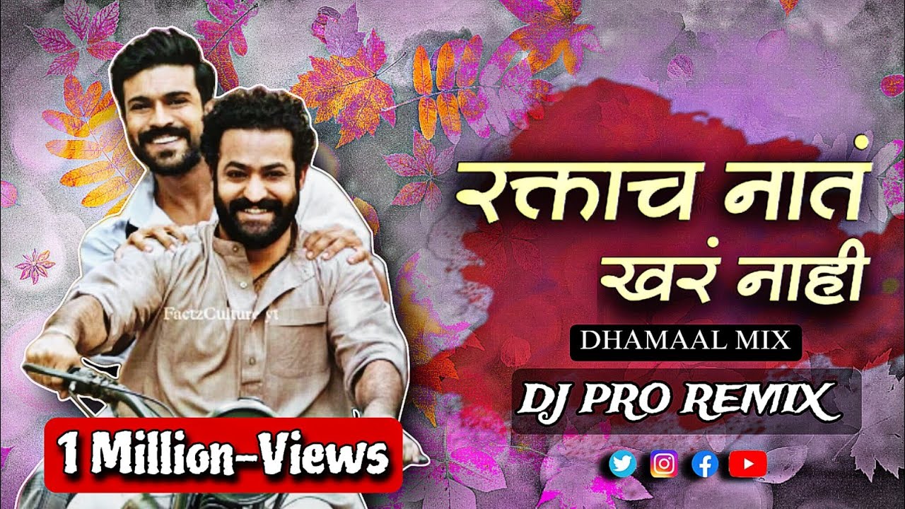 रक्ताचं नात खरं नाही Dj Song | Dhamal Mix | DJ Pro Remix | raktacha nat khar nahi marathi song | dj
