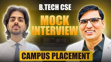 B.Tech CSE Campus Interview I Mock Interview I Campus Placements I Dr. Arvind Singh Pemawat