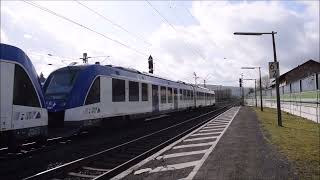 554 111/611 mit 554 125/625 im Bahnhof Bad Soden - Salmünster