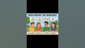 Who Broke the Window? 🕵️‍♂️ | Only ONE Person Tells the Truth | Brain Teaser Challenge #brainstormiq