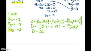Optimizing a function of 2 varaibles using the D-test (application)