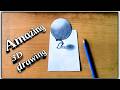 Amazing 3D Drawing optical Illusion! Step by step 😱 How to Draw 3D Sisyphus