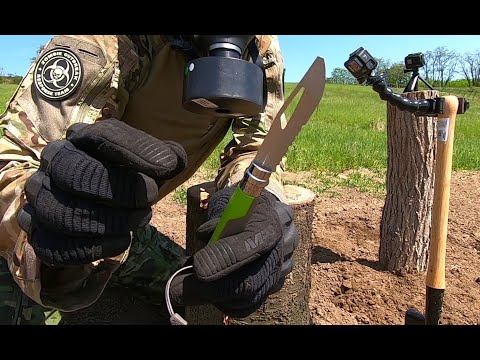 OPINEL Outdoor No. 08 - KNIFE DESTRUCTION TEST - UNTIL IT BREAKS - Sandvik 12C27 - Polyamid handle