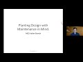 James Basson - Planting Design with Maintenance in Mind 13 01 2021