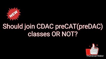 Should join CDAC preCAT(preDAC) classes OR NOT?