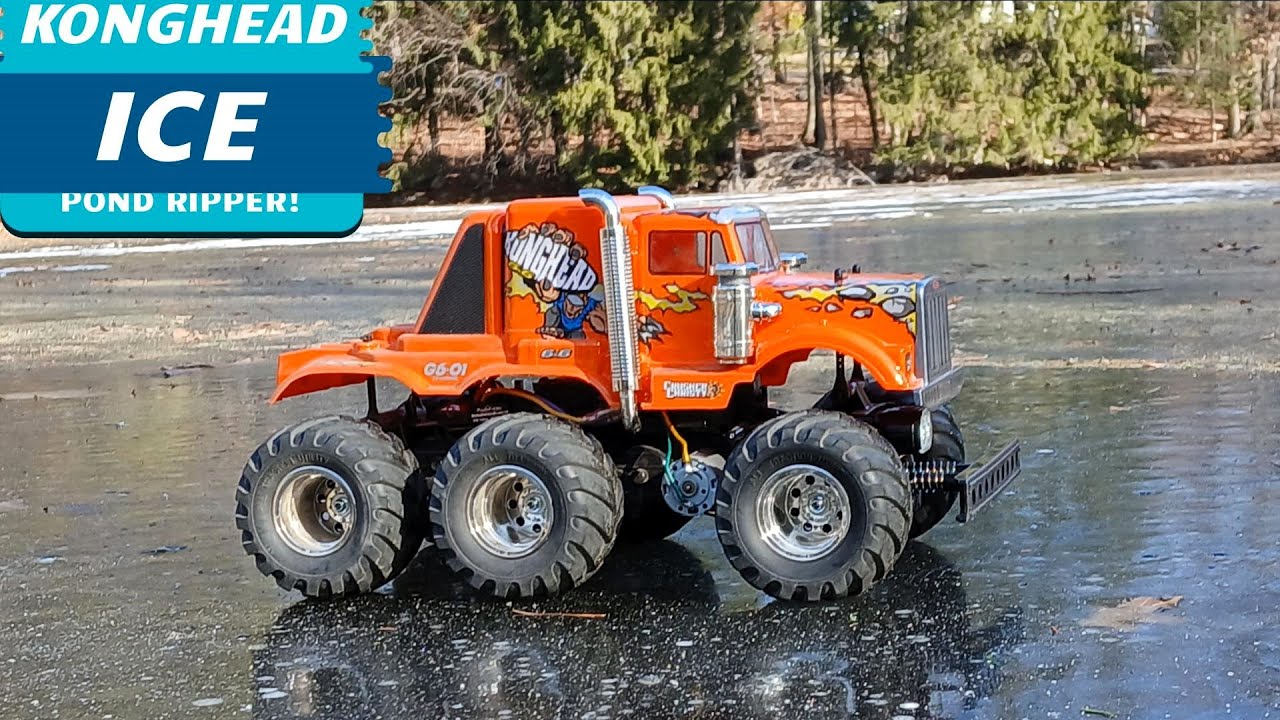 Tamiya Konghead 6X6 Icy Pond FUN! - YouTube
