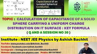 How to find the Capacitance of a Spherical Capacitor - Key formula to remember ( Q &amp; A Session 30 )