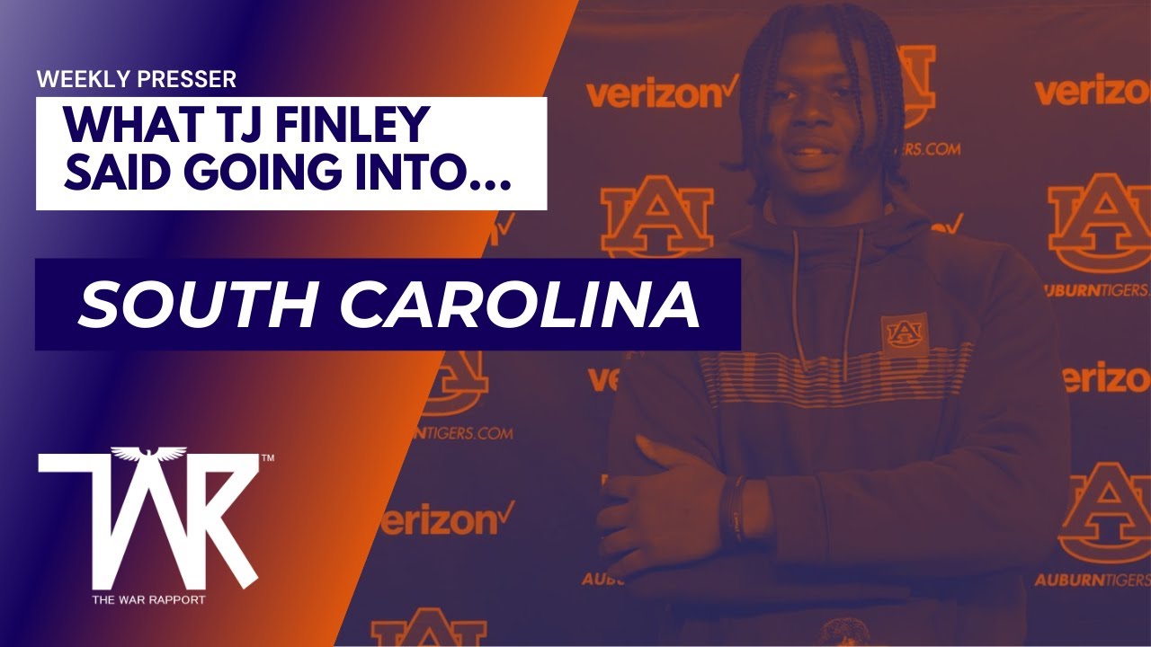Auburn vs South Carolina Player Press Conferences TJ Finley YouTube